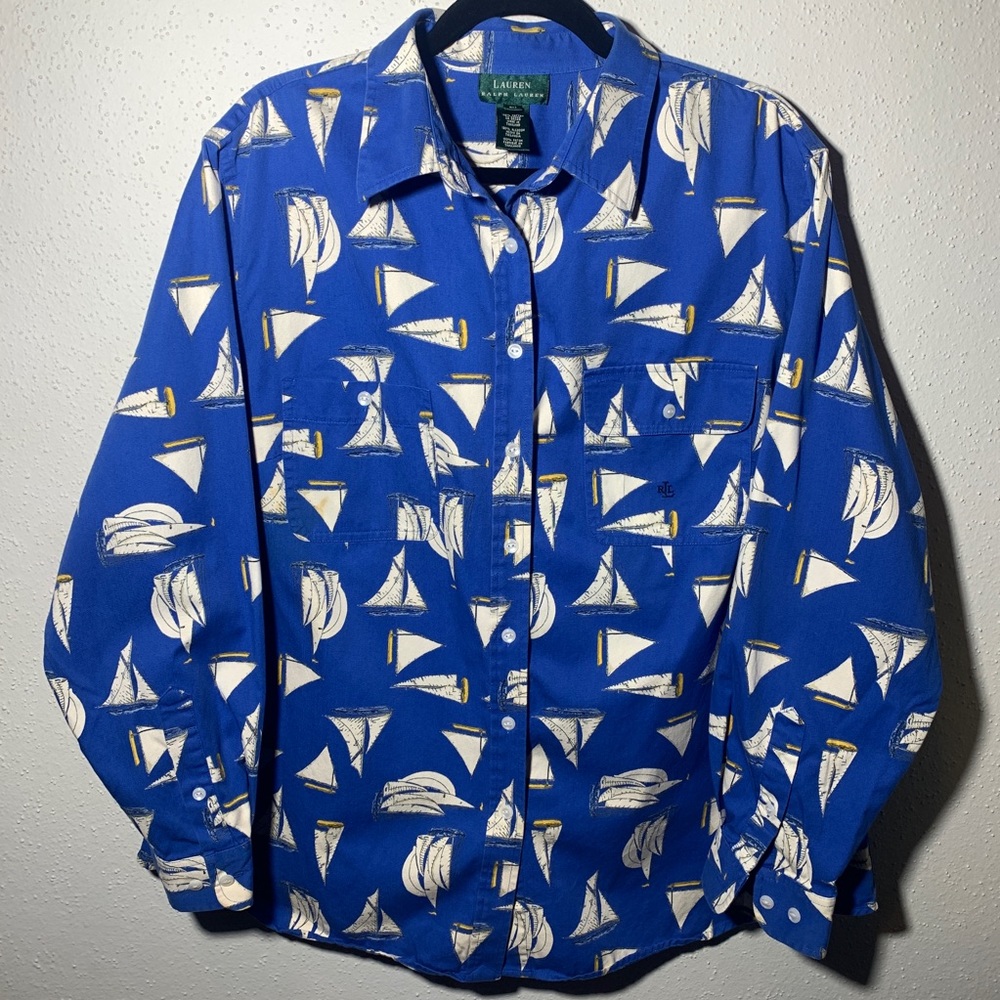 LAUREN RALPH LAUREN 2X Womens Button Down